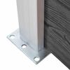 Fence Element Set WPC 353x186 Cm Black