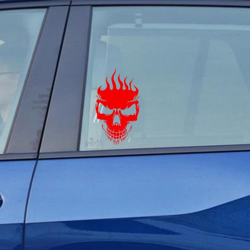 Car Skull Sticker, Skull Sticker, Decal - Waterproof Car Reflective Decal with Skull Design