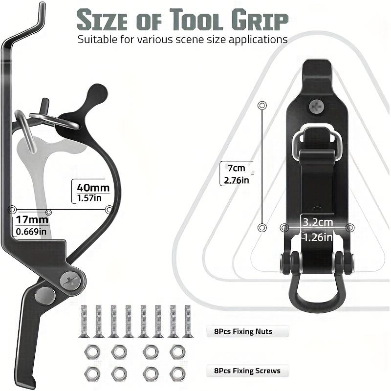 Car Roof Rack Shovel Mount Kits Quick Release Axe Fixing Kit Metal Rubber Clamp For Truck Boat Roof Rack Home Garage