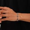 Ingemark Creative Jesus Cross Chain Bracelet for Man On Hand Hip Hop Charm Silver Color Bangles Christian Couple Jewelry Gift