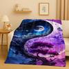 New Yin Yang Chinese Tai Chi Eight Diagrams Natural Balance Art Flannel Blanket,Soft Plush Throw for Home Bedroom Bed Sofa Cover