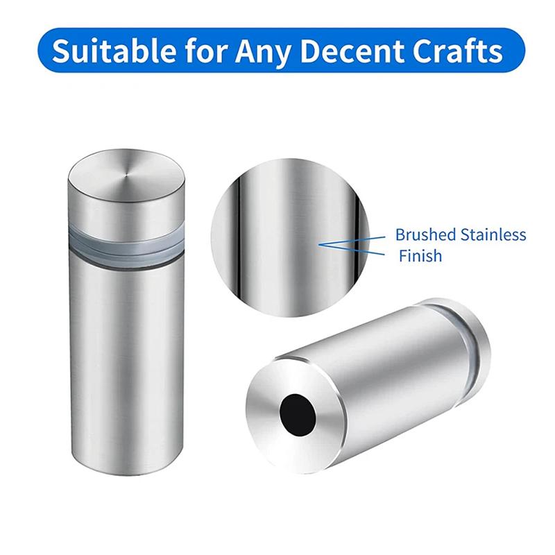 12-19MM Stainless Steel Glass Fasteners Advertisement Standoffs Pin Billboard Fixing Screws Advertising Board Fixed Nails Screw
