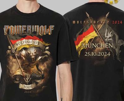 Powerwolf Wolfsnachte Tour 2024 Merch T-Shirt In Wien In Österreich Auf T-Shirt T