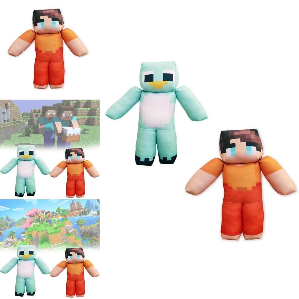 Brinquedos de Pelúcia Minecraft Milo e Chip com Enchimento de Algodão PP para Decoração de Sala de Jogos Infantil