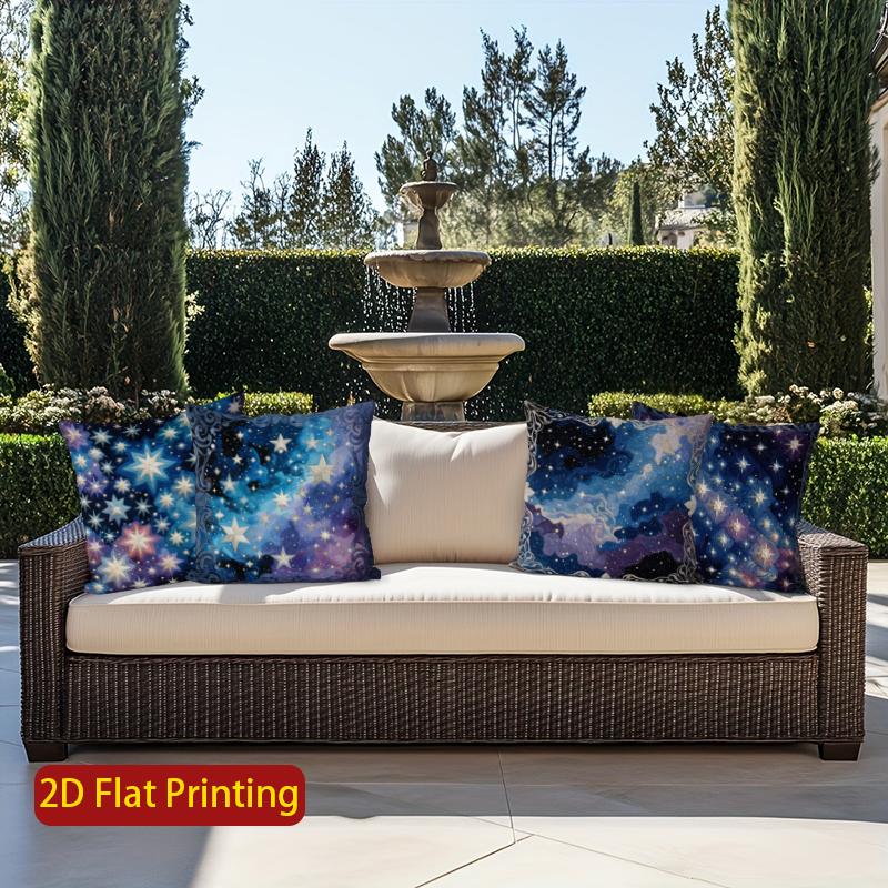2D Cosmic Starry Night Pillow Covers For Home Pattern Cushion Cover Suitable For Sofa Bedroom Car Pillow Cover