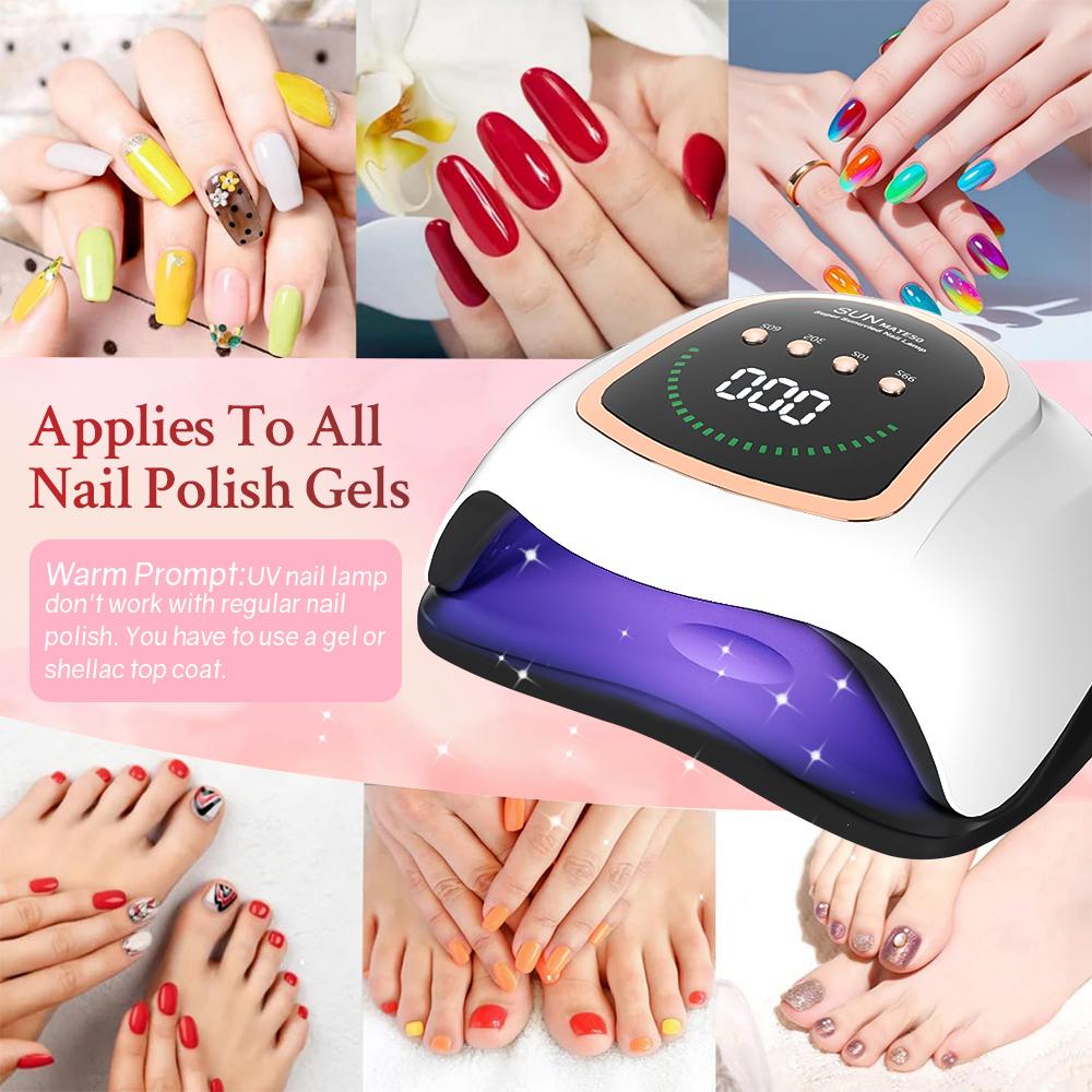 DianaBeauty UV Nail Lamp 380W Nail Dryer with 4 Timer Settings and LCD Display Professional UV Lamp for Manicure Nail Tools
