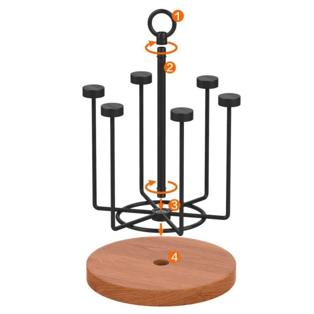 Non-Slip Upside Down Cup Holder Large Capacity Glass Cup Storage Rack Mug Storage Rack Home