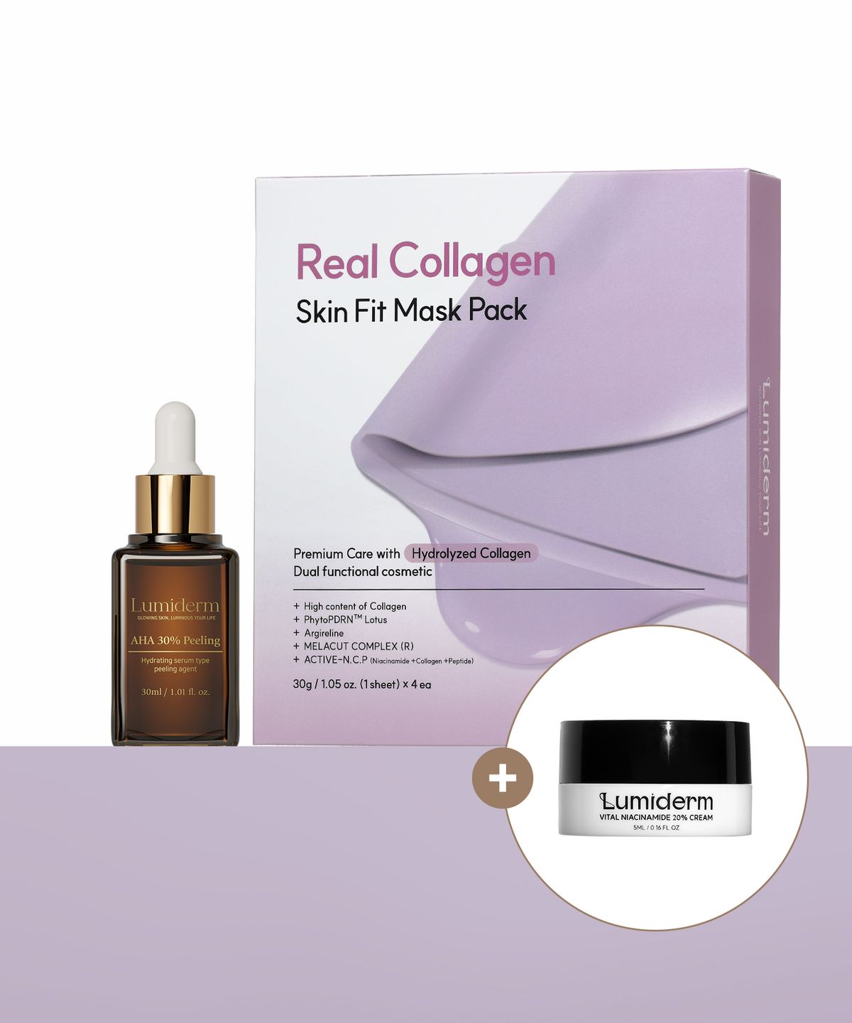 [SET] AHA 30% Peeling Agent + Real Collagen Skin Fit Mask Pack Clean Pore Special Set (+Niacinamide Cream 5ml)