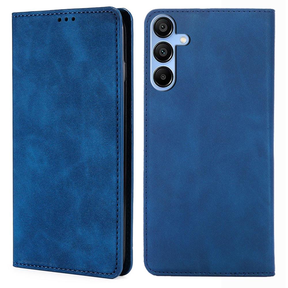 

Чехол для Samsung Galaxy A15 5G/4G из ПУ кожи с подставкой и слотами для карт Blue