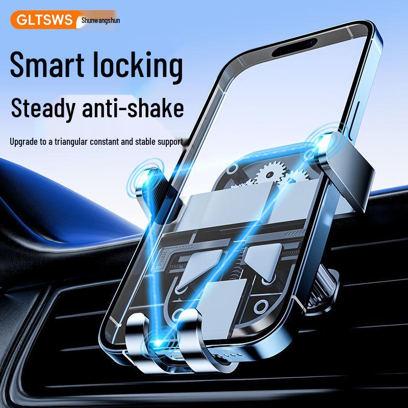 Shun Car Air Vent Phone Holder, Universal Auto Clamping, Horizontal & Vertical Screen Compatible.