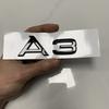 Audi A3 4-Ring Logo ABS Schwarz 2014-2024 Auto Motorhaube Frontgrill Heckklappe Emblem Abzeichen Aufkleber Quattro Sline A3 Zubehör Umbau