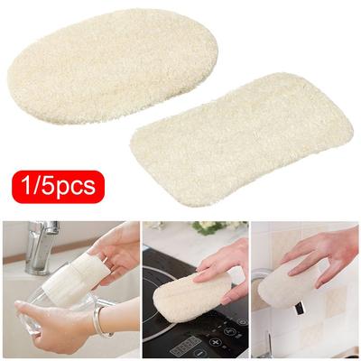 Natural Loofah Non-stick Oil Cleaning Sponge Dish Washing Cloth Microfibre Sponge Pot Bowl Brush