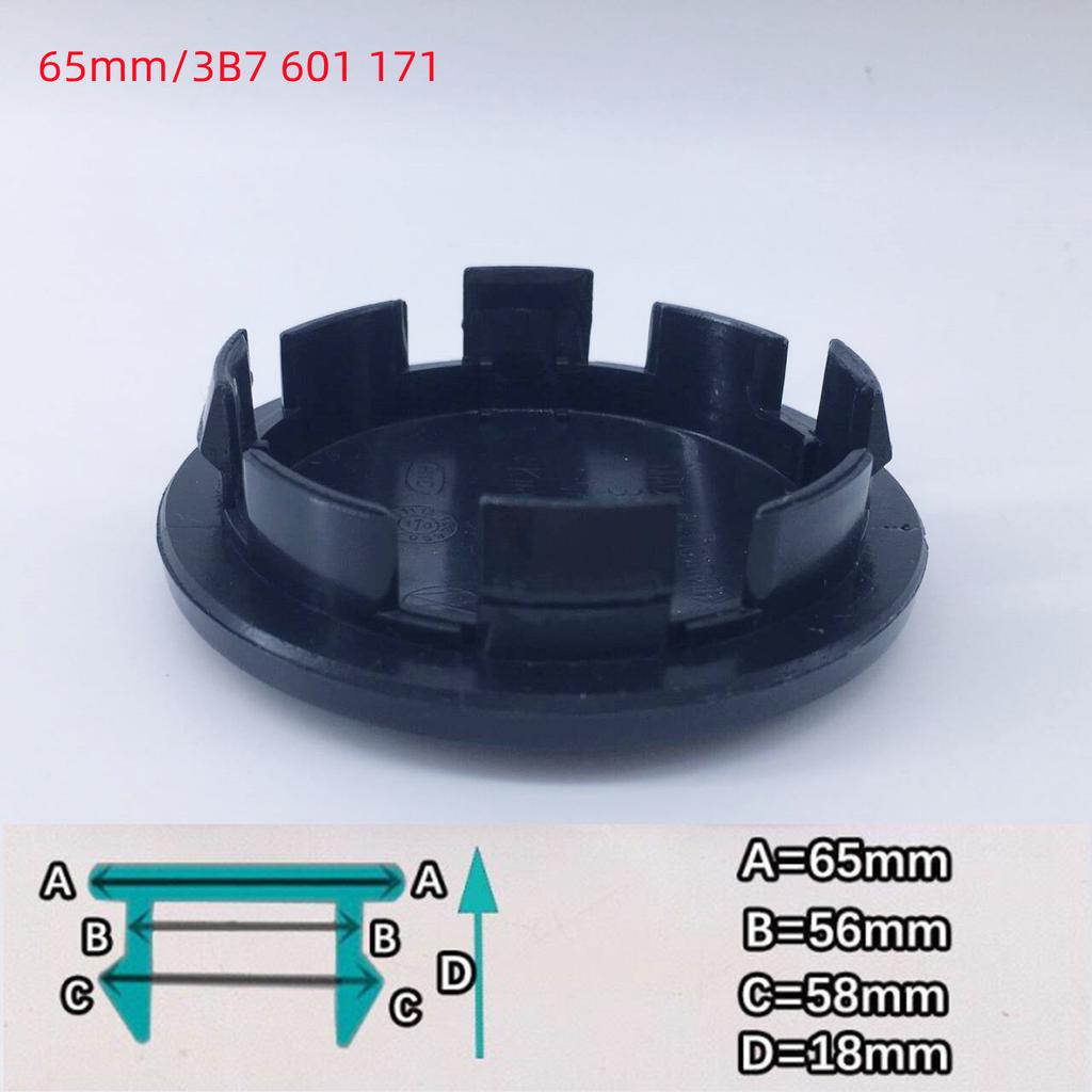 4Pcs Universal Car Wheel Hub Center Caps 49/50/56/60/65/68mm Black Silver Auto Hub Covers Replacement Accessories