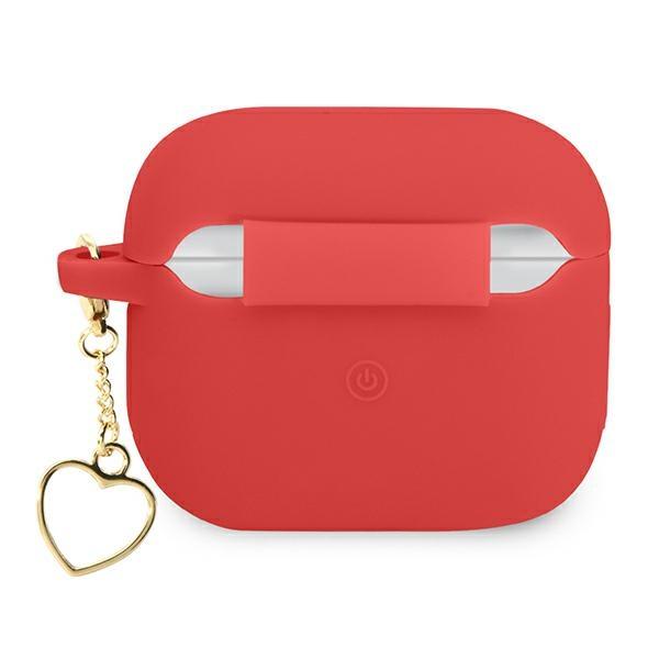 Guess Gua3Lschsr Airpods 3 Cover Czerwony/Red Silicone Charm Heart Collection