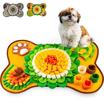 Juguetes para perros, almohadilla redonda para mascotas, estera de alimentación de entrenamiento lavable, juguetes para perros