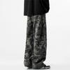 JYL Unisex Camo Jeans American  Hiphop Straight Slim Cargo Denim Trousers