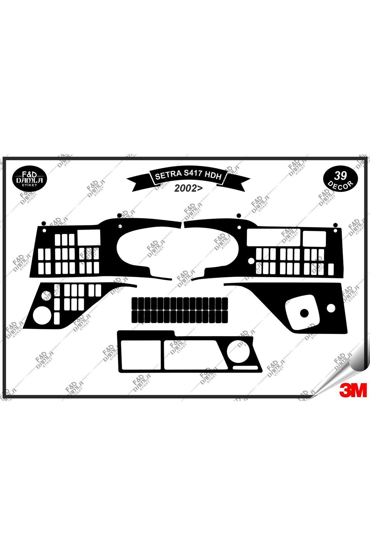 

Setra S 417 HDH 2002 Torpido Konsol Trim Göğüs Maun Kaplama Set 39 Parça Siyah