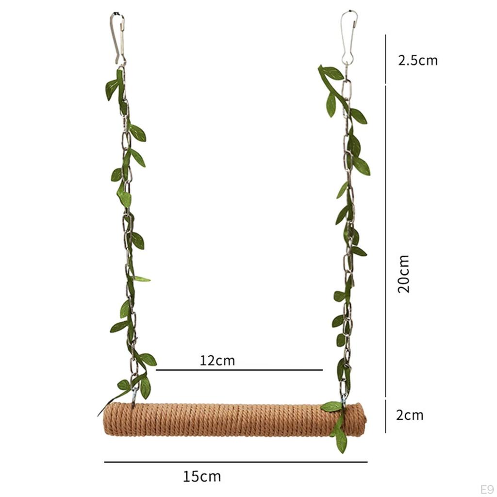 Bird Parrot Perch Hanging Hammock Chewing Indoor Outdoor Exercise Toy