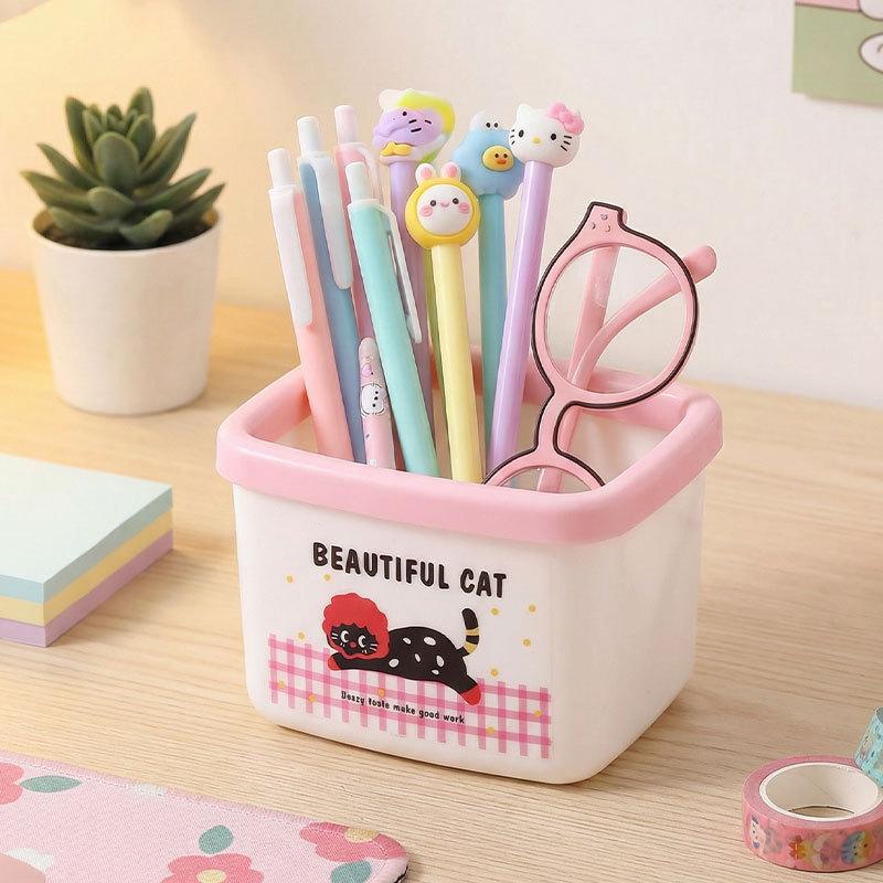 Exquisite Cartoon-style Cute Desktop Trash Can, Cute Storage Cylinder, Dormitory, Household, Office Use, Desk Stationery