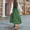 Women's Long Sleeve Dress Fall Casual T Shirt Loose Fit Pleated Front Dresses With Pockets
