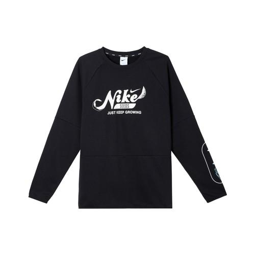 Nike Letter Crewneck Pullover Long Sleeve Casual American-Style Sweatshirt Men S чёрный