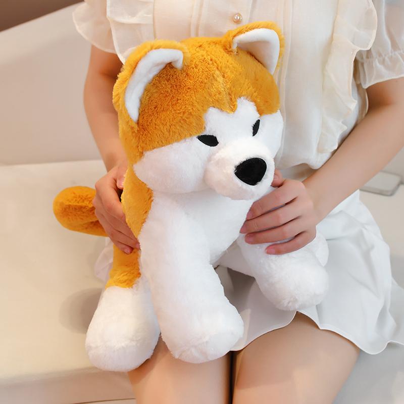35/45cm Cute Akita Dog Plush Toy Stuffed Animal Soft Hug Plushies Fluffy Comfortable Lovely Dog Doll Birthday Gifts Child Girl