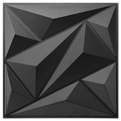 10 Stück Diamant-Design Dekoriertes 3D-Wandpaneel, 30cmx30cm Matt Weiß/Schwarz, DIY Heimdekoration Wandplatte