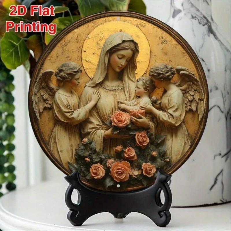 Virgin Mary and Child Metal Wall Art Home Decor Mother's Day Gift