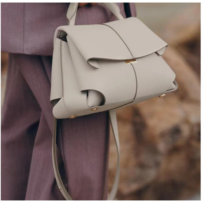 1PC Smile Bag French Bolingen Niche Leather Women's Bag Premium Folded Handbag Crossbody Bag Women's Bag
