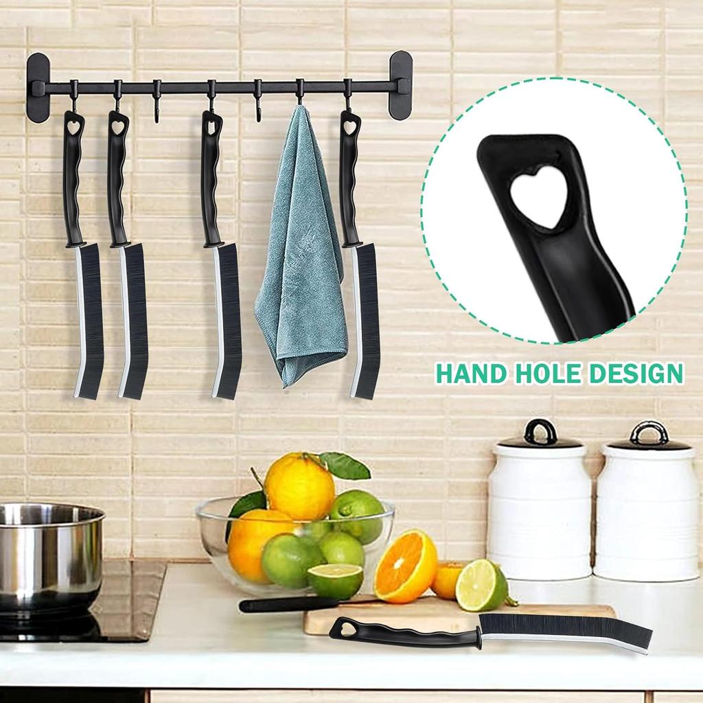 5 Pcs Crevice Cleaning Brush Multifunctional Hard Bristle Gap Cleaning Brush Tool, Gap Brush Suitable for Bathrooms, Kitchen Surfaces, Windows Groove