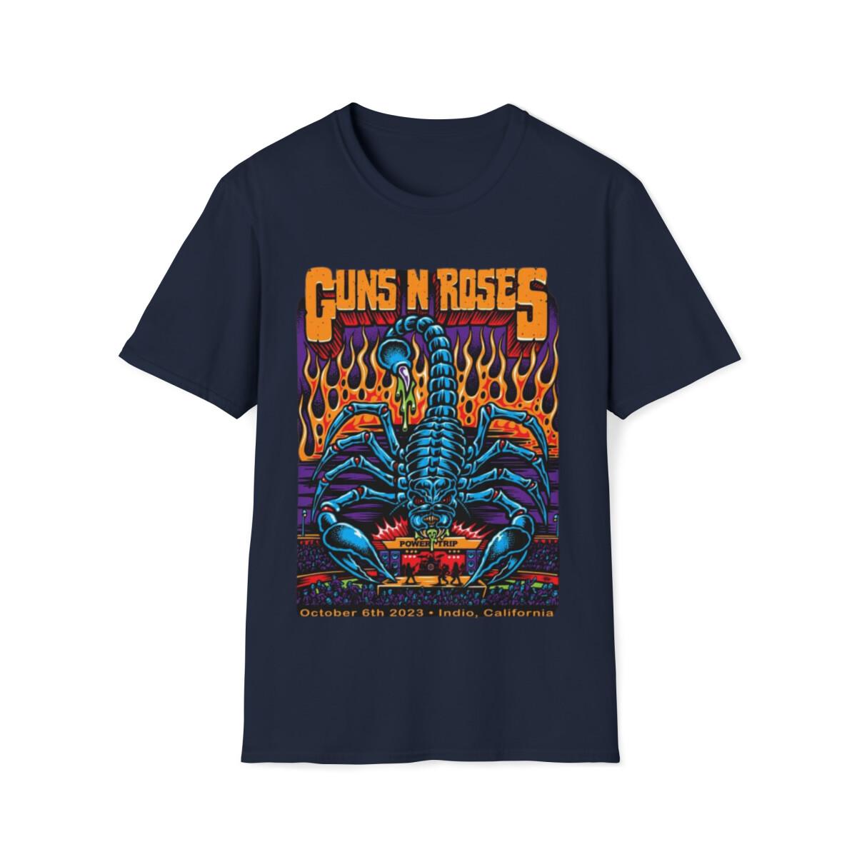 Унисекс хлопковая футболка. Guns N Roses. Индио Калифорния 2023 S