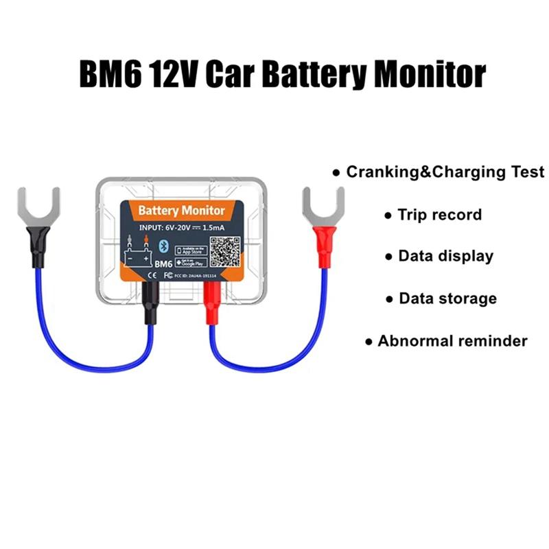 GPS Tracker Battery Monitory BM6 With Car Battery Health Check APP Monitoring Battery Tester