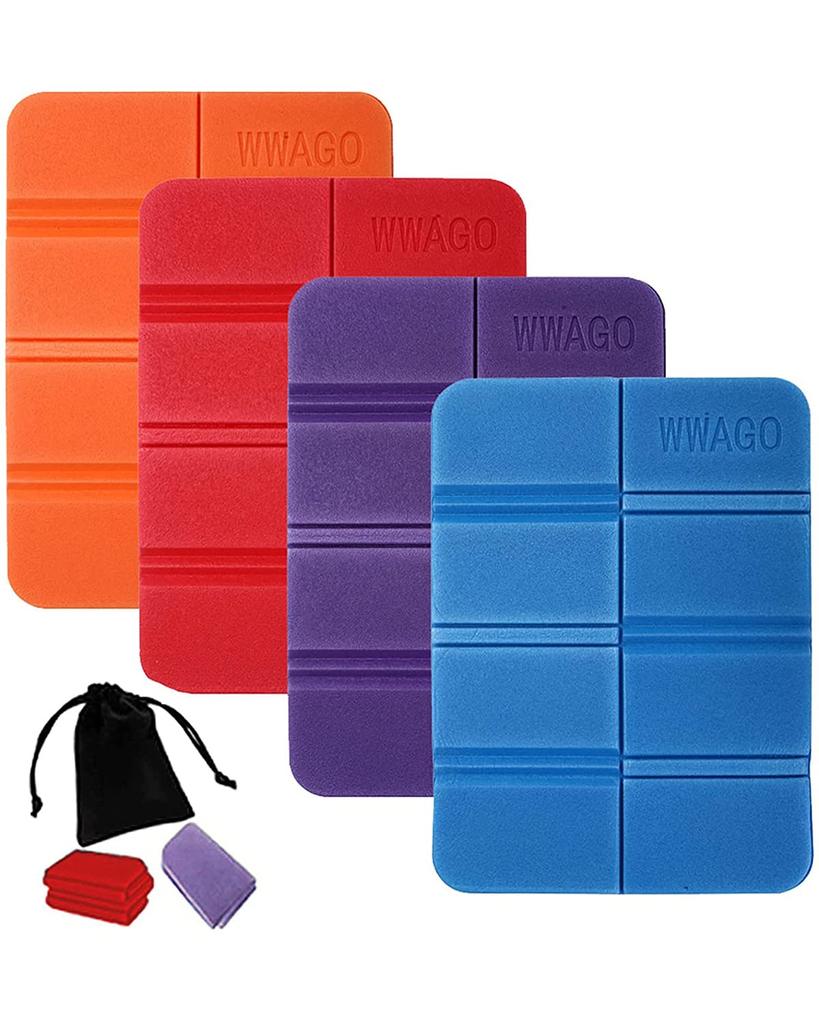 YFFSFDC Folding Mat, Set of 4, Cushion, Storage Bag Included, Lightweight, Outdoor, Camping, Picnic, Cherry Blossom Viewing, Compact, Waterproof,