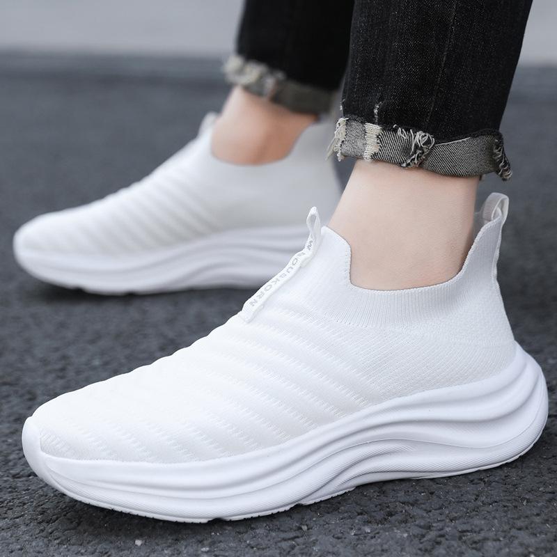 Men's and Women's Same Style, One-pedal Platform Socks Shoes, Four-season Couple's Breathable Men's Shoes, Lightweight Men's Casual Sports Shoes