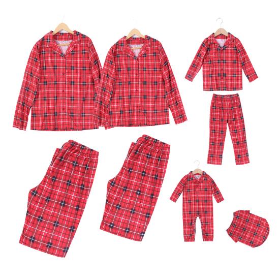 Conjunto de Pijama de Natal para Família Pijamas Combinando Estampa Festiva Camisa Calça Respirável 2