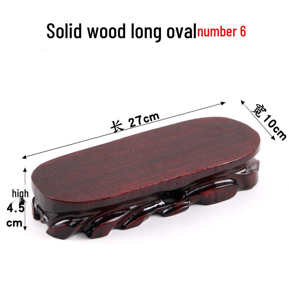 Junran Podstawa z litego drewna rzeźbiona dla posągu Buddy, wazonu, bonsai lub ekspozycji czajnika