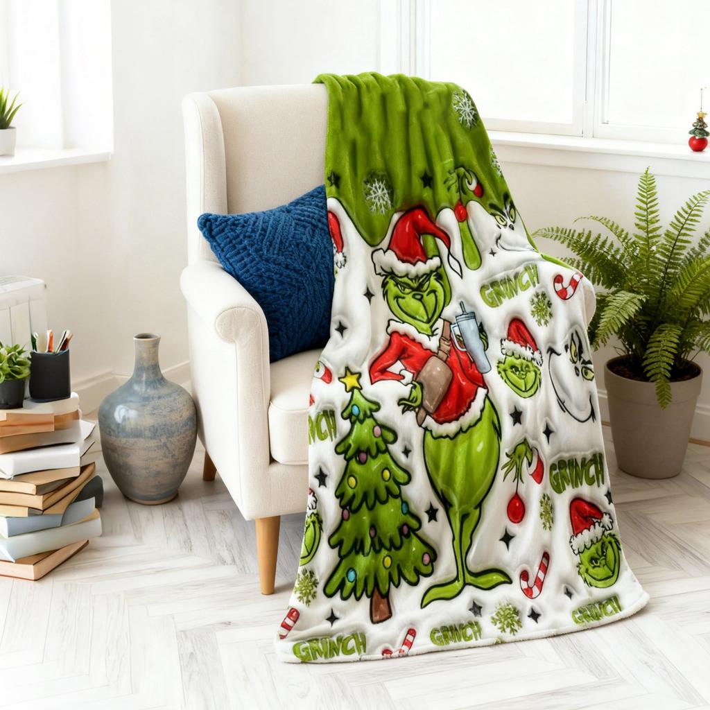 Home Bed Wool Blanket Christmas Edition Ultra Soft And Lightweight, Perfect For Beds, Sofas, And Couches Luxurious Micro Fleece Cozy And Warm Blanket
