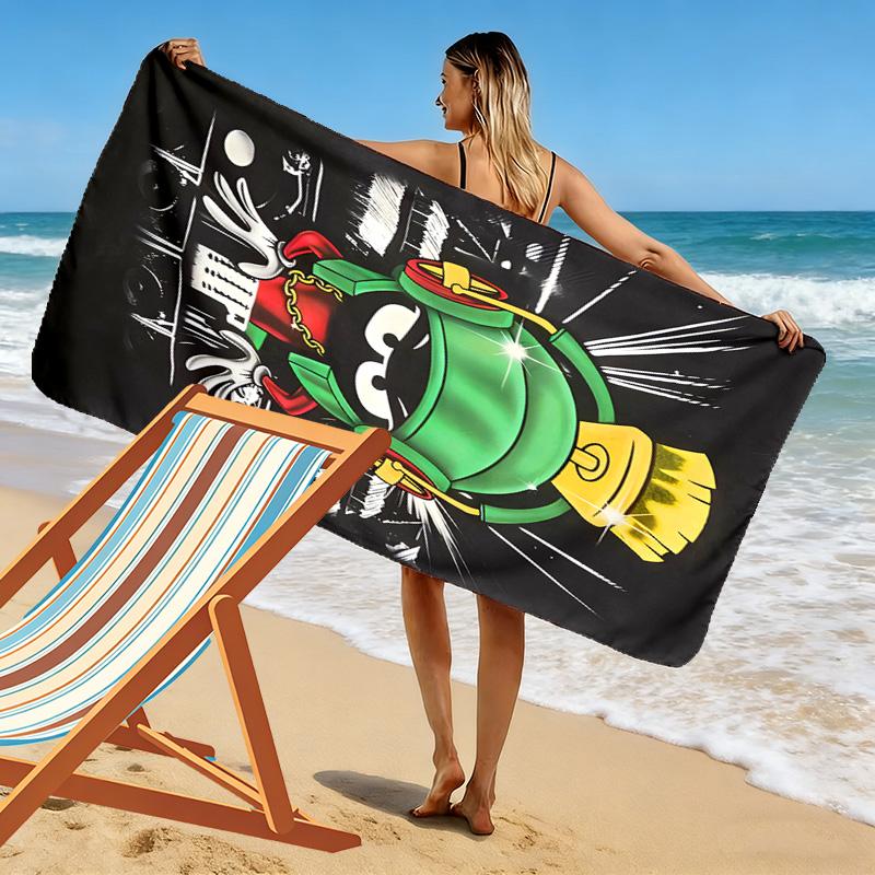 Marvin Martian DJ Funk beach towel Portable for travel soft quick-drying swim towel Outdoor pool towel seaside beach beach towel