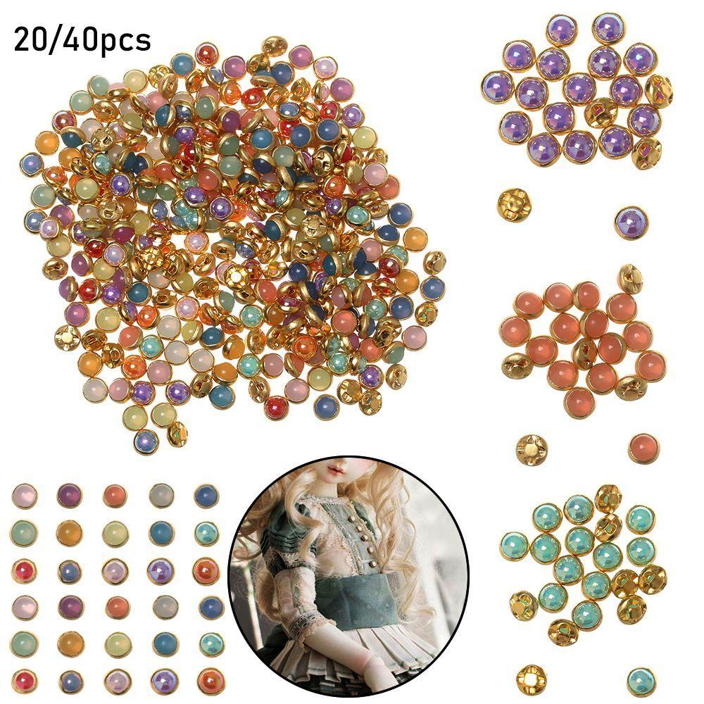 20/40pcs Handmade Accessories Dollhouse Miniature DIY Clothes 1/6 Dolls Pullip Clothing Sewing Mini Pearl Buttons