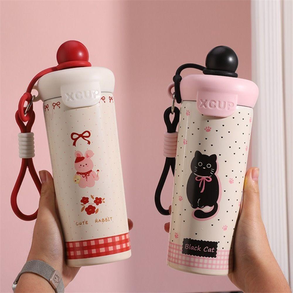 Large Capacity Insulated Tumbler With Strap Leakproof Water Bottle  Cold Beverages