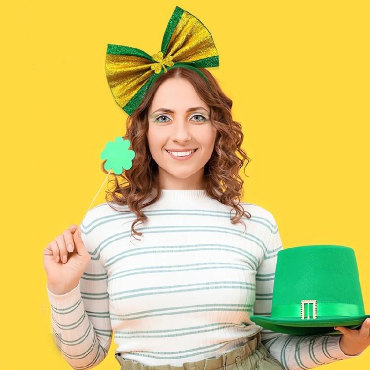 Clovers Decoration Headdress Makeup Shower Hair Rings Elastic Women Headbands for Adults and Teens