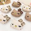 Adorable Cartoon Kitten Bow DIY Brooch & Hair Accessories for Kids' Clothing, Shoes, and Socks