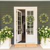 22 Inch Artificial Summer Wreath Daisy and Lavender Wreath with Wildflowers for Home Wall Farmhouse Springtime Easter Holiday Party