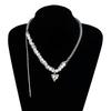 Stylish Pearls Accented Heart Shaped Necklace With Adjustable Length Jewelry For Daily Wear And Special Occasions