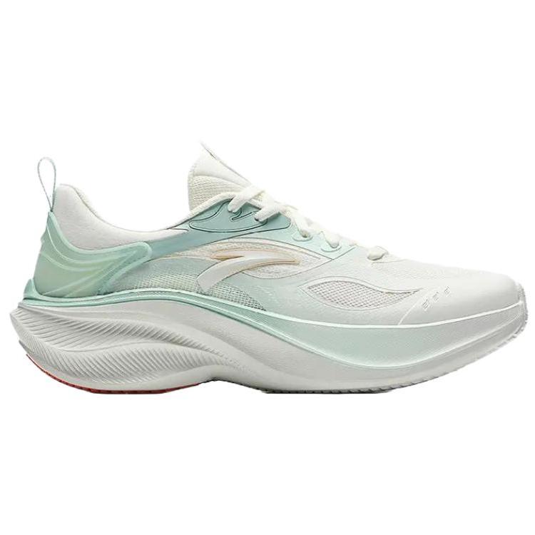 Anta Leaf 5.0 Comfortable Fashion Lightweight Rebound Low-Top Casual Running Shoes Women sneaker White Green 922515518-4
