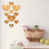 Hearts Removable DIY Acrylic 3D Mirror Wall Decal Sticker