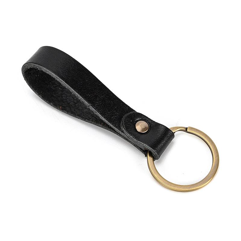 Leather Keychain Original And Personalized Retro Mad Horse Leather Key Ring Key, First Layer Key Pendant, A Large Number Of