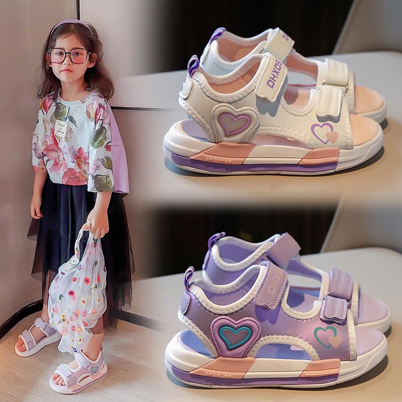 

Сандалии для девочек, модная летняя детская пляжная обувь 2023 года