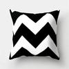 White Black Geometric Cushion Cover x Pillowcase Sofa  Decor  Polyester Home
