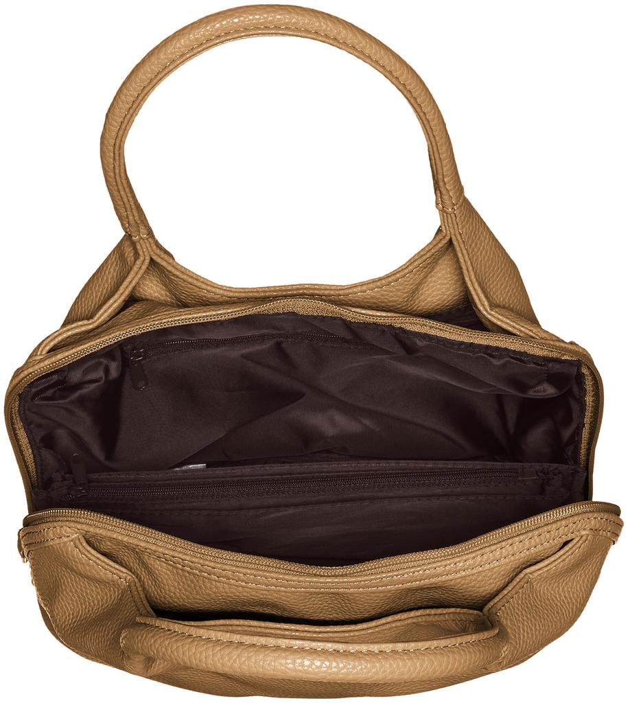 OFS Women's Camel Tote Bag, 1802-4J74-01, 3-Layer Construction with Multiple Pockets